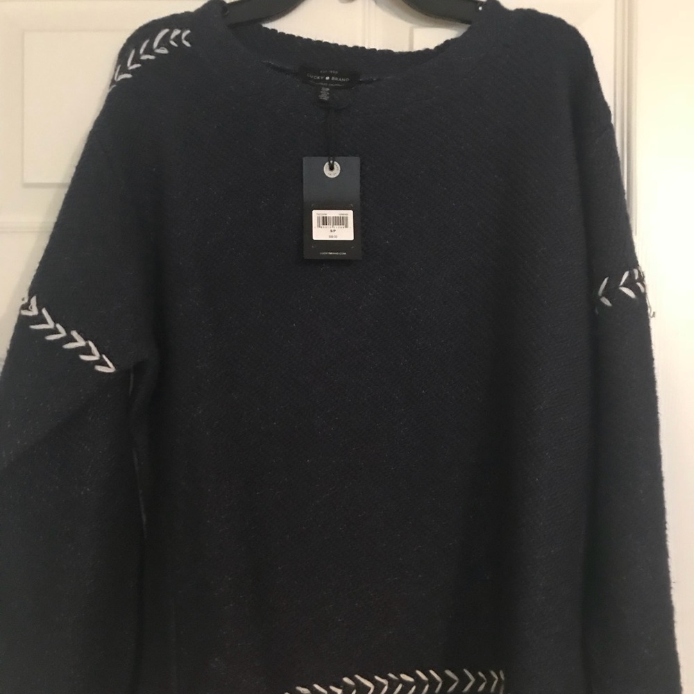Lucky brand navy sweater shirt NEW
